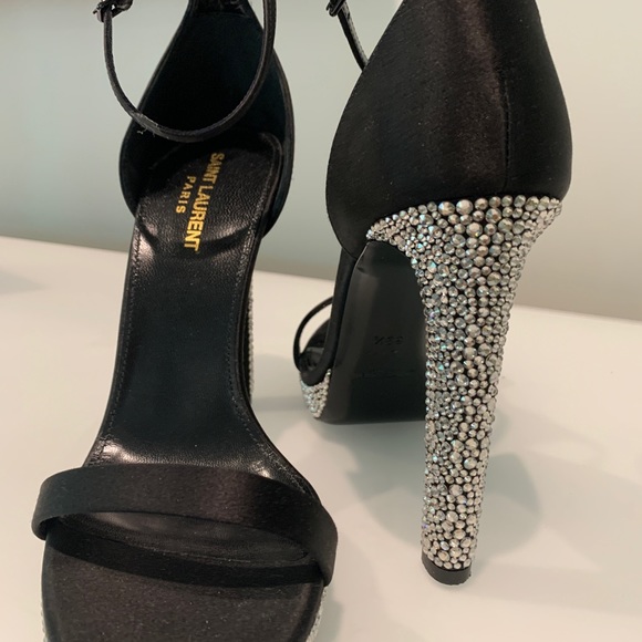 Black heels with crystal heel and sole - Picture 2 of 7